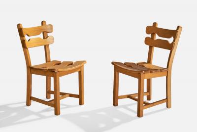 A W A Meubelfabriek Dining Room Chairs in Oak Netherlands 1960s