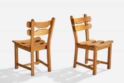 A W A Meubelfabriek Dining Room Chairs in Oak Netherlands 1960s