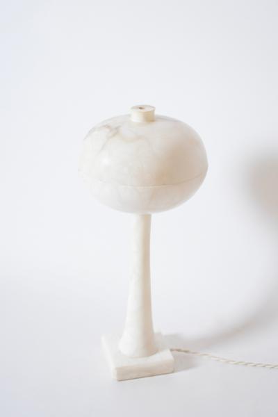 Alabaster space age mushroom lamp 1970s 