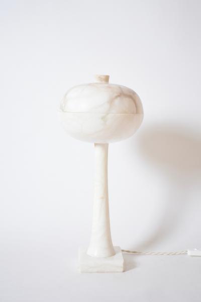 Alabaster space age mushroom lamp 1970s 