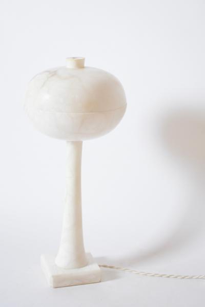Alabaster space age mushroom lamp 1970s 