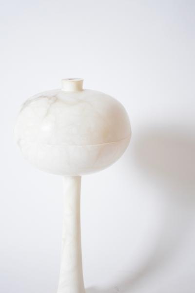 Alabaster space age mushroom lamp 1970s 
