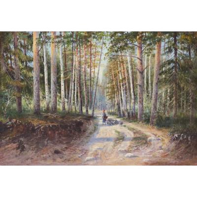 Alexandra Egorovna Makovskaja 1837 1915 Forest Road Russia 1889
