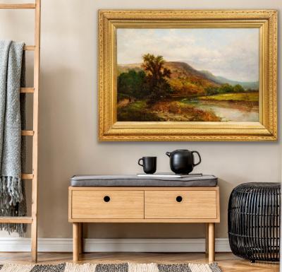 Alfred Augustus Glendening A River Landscape 1884 Alfred Augustus Glendening