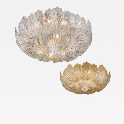 Amazing Murano Glass Leave Flush Mount or Ceiling Light