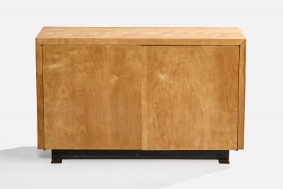 American Designer Cabinet with Maple and Metal 1950s