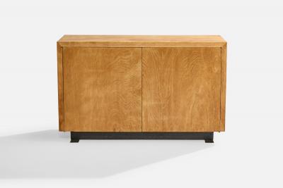 American Designer Cabinet with Maple and Metal 1950s