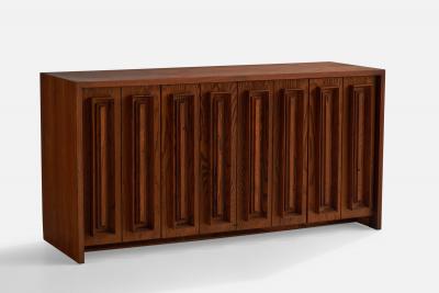 American Designer Cabinet with Pine and Walnut USA 1950s