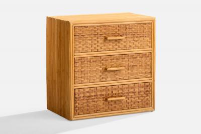 American Designer Chests of Drawers with Bamboo and Rattan USA 1970s