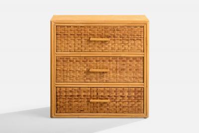 American Designer Chests of Drawers with Bamboo and Rattan USA 1970s