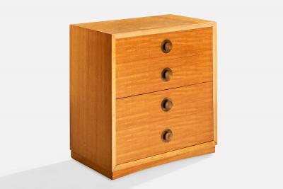 American Designer Chests of Drawers with Wood and Brass USA 1940s