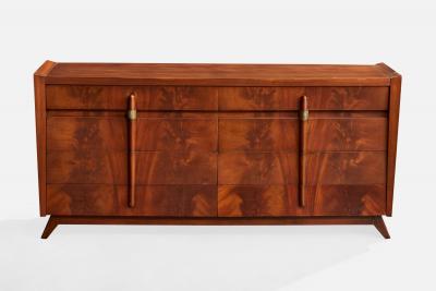 American Designer Dresser with Birch and Brass USA 1950s