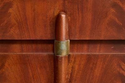 American Designer Dresser with Birch and Brass USA 1950s