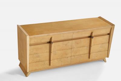 American Designer Dresser with Maple and Brass USA 1950s