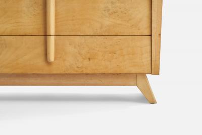 American Designer Dresser with Maple and Brass USA 1950s