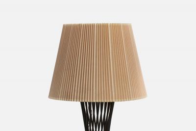American Designer Floor Lamp with Iron and Paper USA 1950s