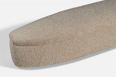 American Designer Large Organic Bench in Fabric USA 1940s