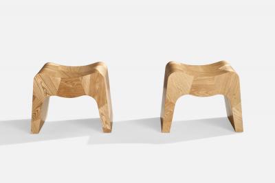 American Designer Stools in Oak USA 1980s