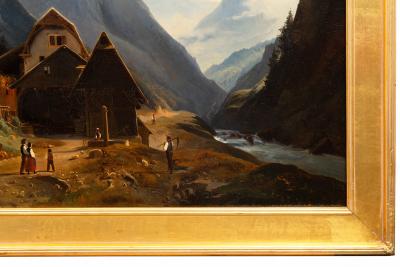 An Expansive Alpine Landscape 19th Century