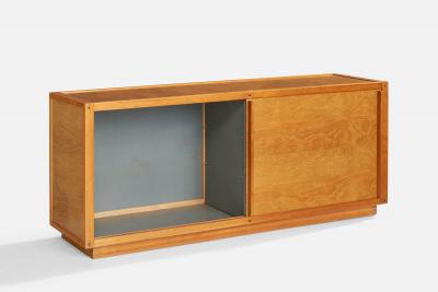 Andre Sornay Cabinet with Walnut and Glass France 1960s