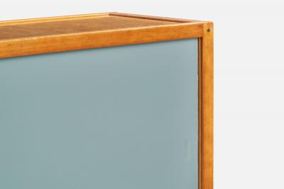 Andre Sornay Cabinet with Walnut and Glass France 1960s