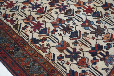 Antique Afshar Rug 3 5 x 3 6 