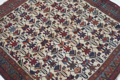 Antique Afshar Rug 3 5 x 3 6 
