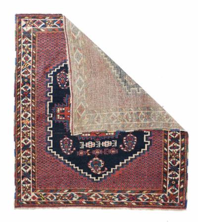 Antique Afshar Rug 3 6 x 3 10 