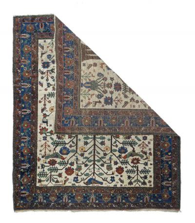 Antique Afshar Rug 5 2 x 6 4 