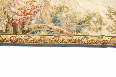 Antique Aubusson Beauvais Pictorial French Tapestry 4 9 x 6 3 