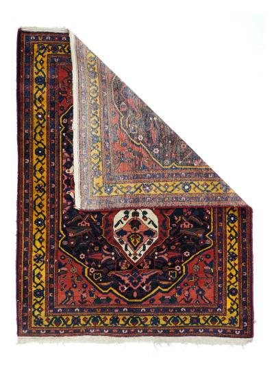 Antique Bakhtiari Rug 5 0 x 6 4 