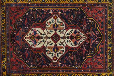 Antique Bakhtiari Rug 5 0 x 6 4 