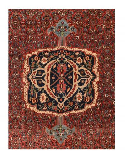 Antique Burgundy Bidjar Rug 7 5 x 11 1 