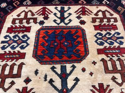 Antique Caucasian Akstafa Long Rug 42 x 93 