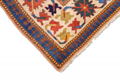 Antique Caucasian Borchelou Kazak Rug 4 8 x 8 6 