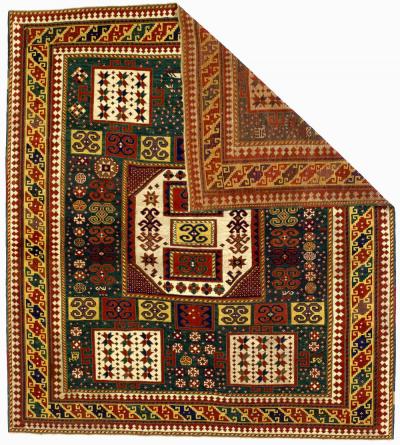 Antique Caucasian Karachov Kazak Rug 6 4 x 7 0 
