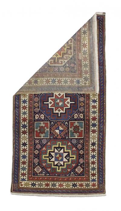 Antique Caucasian Kazak Rug 3 x 3 x 6 x 5