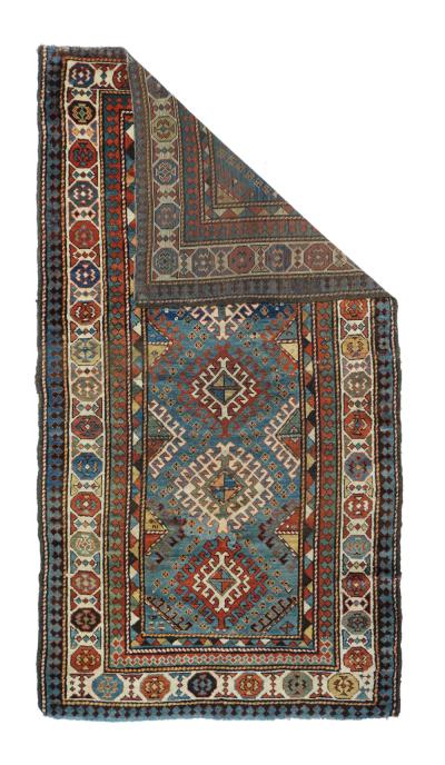 Antique Caucasian Kazak Rug 310 x 77