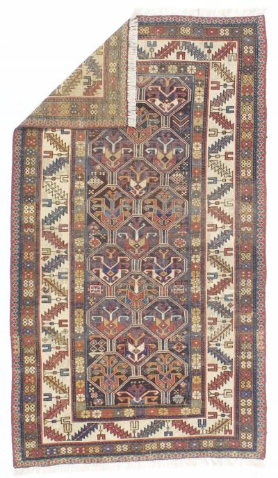 Antique Caucasian Kazak Rug 35 x 61 