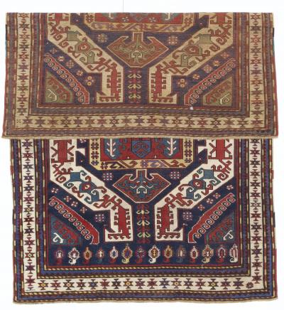 Antique Caucasian Kazak Rug 4 4 x 6 10 