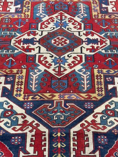 Antique Caucasian Kazak Rug 4 4 x 6 10 