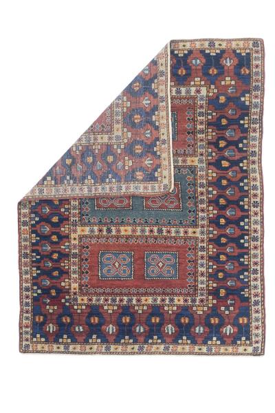 Antique Caucasian Kazak Rug 4 x 5 x 5 x 8 
