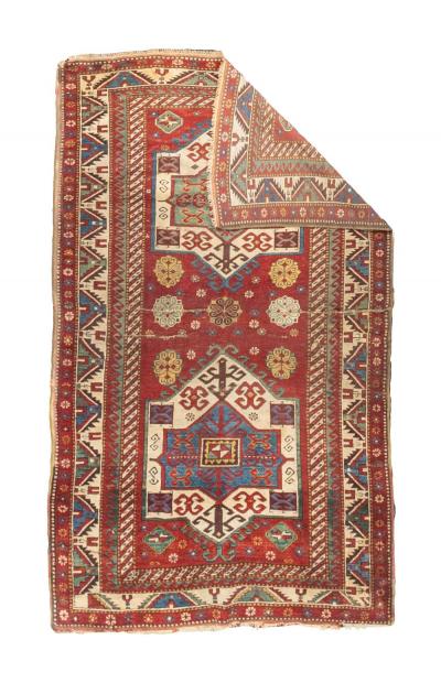 Antique Caucasian Kazak Rug 43 x 70 