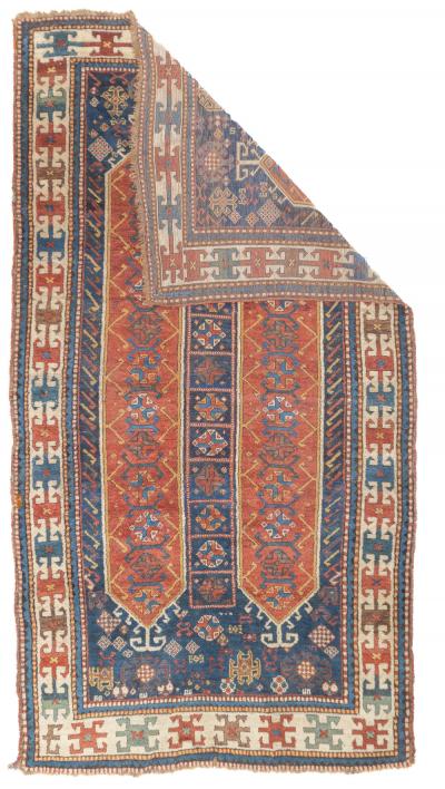 Antique Caucasian Kazak Rug 44 x 80 