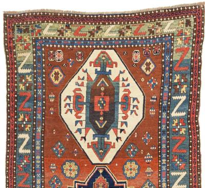 Antique Caucasian Kazak Rug 5 0 x 9 0 