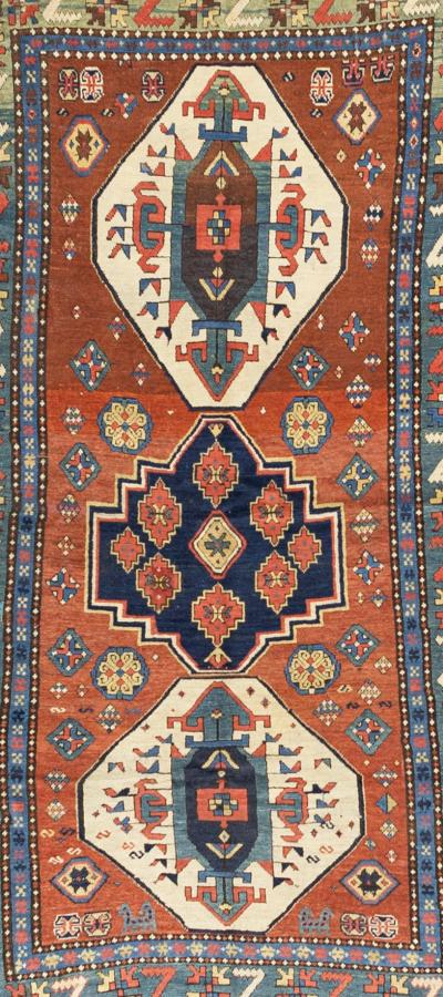 Antique Caucasian Kazak Rug 5 0 x 9 0 