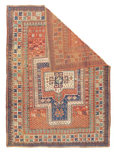 Antique Caucasian Kazak Rug 5 1 x 6 10 