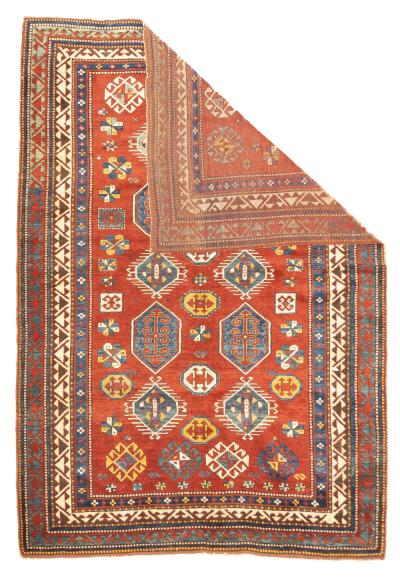 Antique Caucasian Kazak Rug 5 9 x 8 3 
