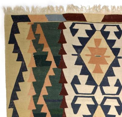 Antique Caucasian Kilim Rug 6 4 x 8 3 