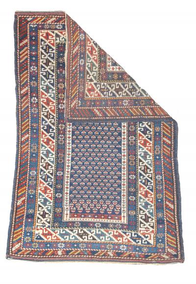 Antique Caucasian Kuba Rug 2 9 x 4 2 